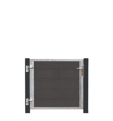 Futura Kompositlåge VI 99×91 cm cm + 16 cm gråsorte stålstolper