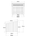 Nordic Cykelskur 5 m² - 1 modul åben