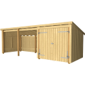Nordic Multi Havehus 14 m² - 3 moduler m/dobbeltdør og åben front