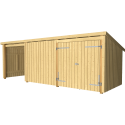 Nordic Multi Havehus 14 m² - 3 moduler m/dobbeltdør og lukket/åben front