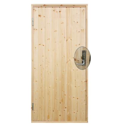 Udhusdør std. panel inkl. karm/montagesæt - VU - 88,6×197,8 cm