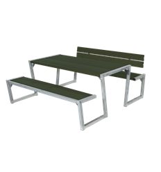 Zigma Bord/Bænkesæt m/1 ryglæn - 176 cm - Grøn