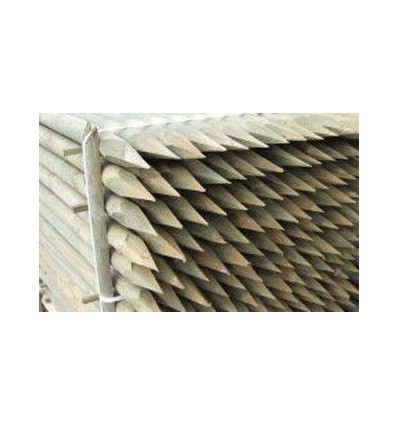 Ø5x200cm spidspæl trykimp.