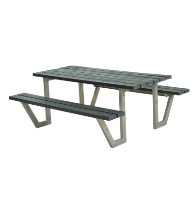 Wega Bord/Bænkesæt - 177 cm - ReTex - Grå