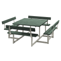 Picnic Bord/Bænkesæt m/4 ryglæn - 224 cm - ReTex - Grøn