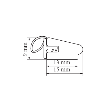 Primo Dør- og Vinduesliste 9x15mm 220cm hvid