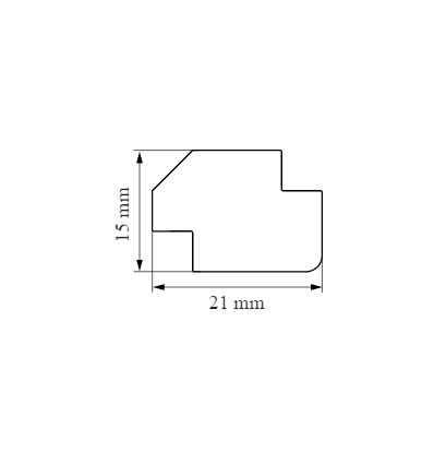Primo Skyggeliste 21x15mm 310cm Hvid
