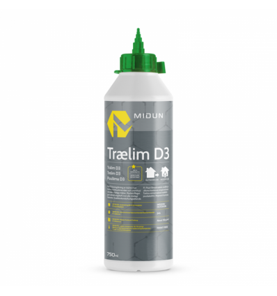 Midun trælim d3 ude/inde 750ml