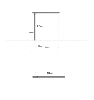PLUS Enkelt Pergola - forlængermodul