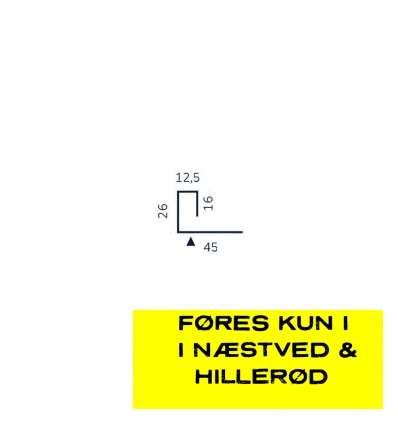 DS 327 Dobbelt Endekant 250cm Lysgrå