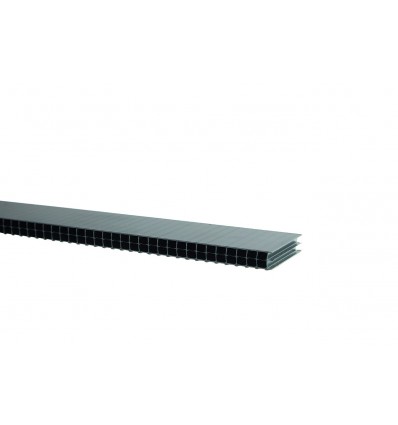 Bygtjek ventilationsliste 210cm - 45mm sort pvc