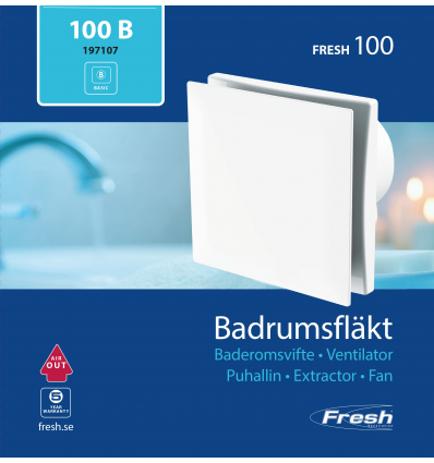 Fresh 100 standard hvid 160x160xØ100mm