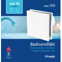 Fresh 100 TH med timer og fugtstyring hvid 160x160xø100mm