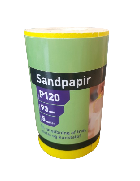 Sandpapir korn 120 - 93mm x 5m