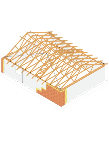 Simpson Strong-tie startbeslag til vindtrækbånd - dobbelt inkl. monteringssæt