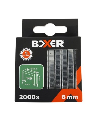 Boxer Hæfteklammer 6mm 2000stk type 140