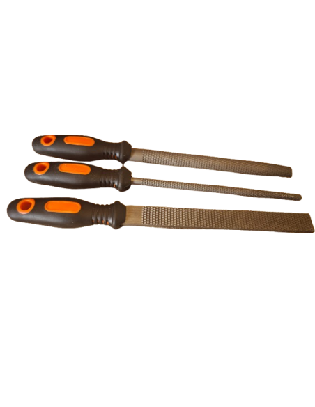 BG Raspesæt 3dele Ekstra grov til træ (Flad, Rund, Halvrund)