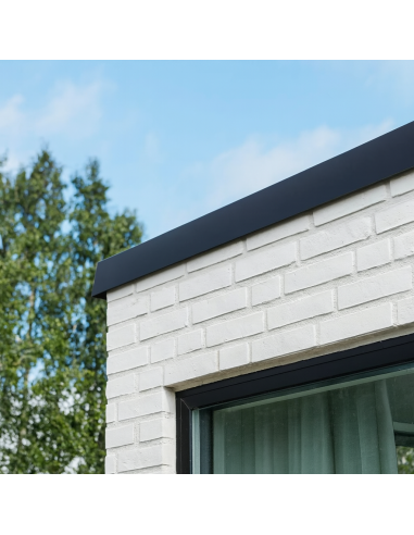 Vindskedeprofil 80mm sort alu 80x64x1000mm