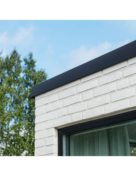 Vindskedeprofil 80mm sort alu 80x64x1000mm