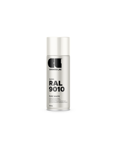 Cosmos spraymaling gloss white ral 9010 - 0,4lt