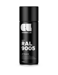 Cosmos spraymaling matte black ral 9005 - 0,4lt