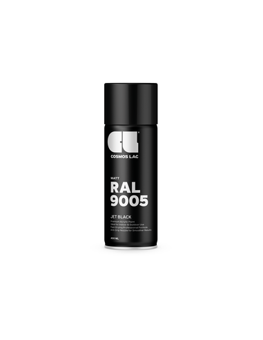 Cosmos spraymaling matte black ral 9005 - 0,4lt