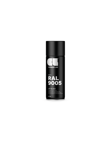Cosmos spraymaling matte black ral 9005 - 0,4lt