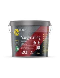 Midun vægmaling glans 20 hvid halvmat