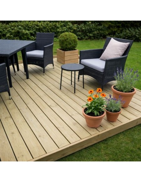 28x120 mm terrassebrædder trykimp. NTR-AB fyr