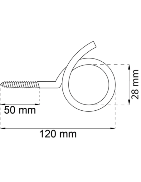 Habo tøjsnorskrog 2stk. 115mm elforzinket