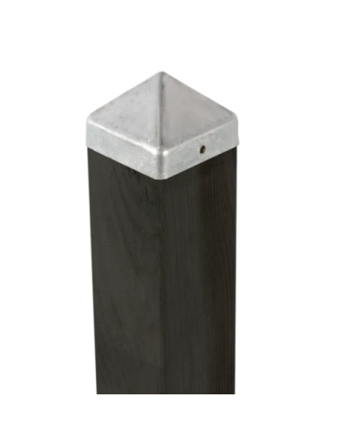 Stolpehat galvaniseret 91x91mm