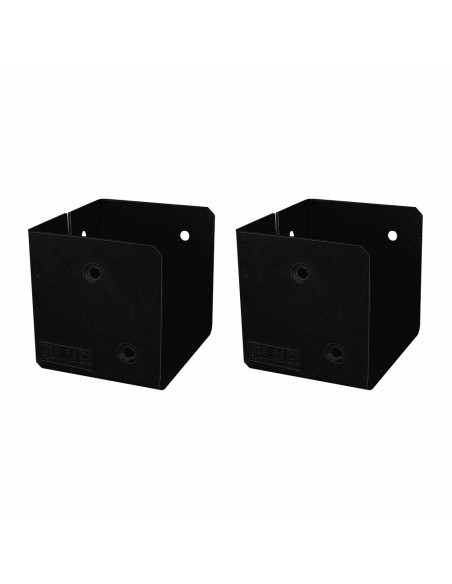Cubic bjælkebeslag - til 9×9 cm stolper - sort - 2 stk