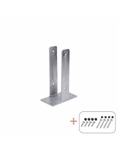 U-stolpefod til fundament - 9×9×30 cm - m/skruer