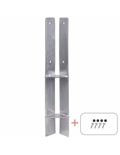 Hjørne Stolpefod 60 cm - 9×9 cm stolper - til nedstøbning...