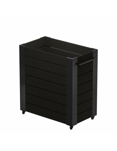 Cubic blomsterkasse m/hjul - 87×50×95 cm