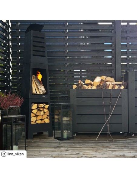 Cubic blomsterkasse m/hjul - 87×50×70 cm
