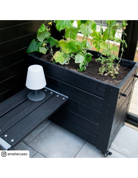 Cubic blomsterkasse m/hjul - 87×50×70 cm