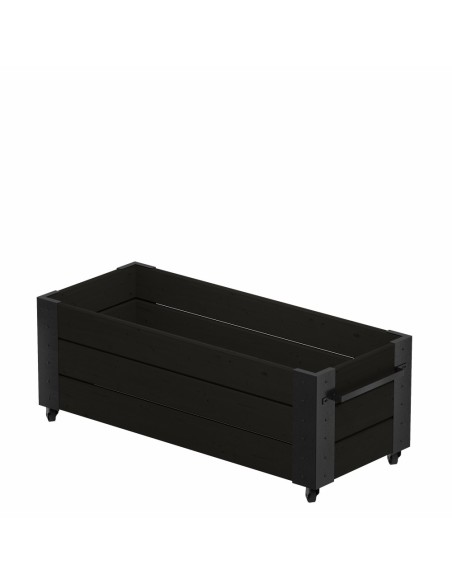 Cubic blomsterkasse m/hjul - 120×50×45 cm