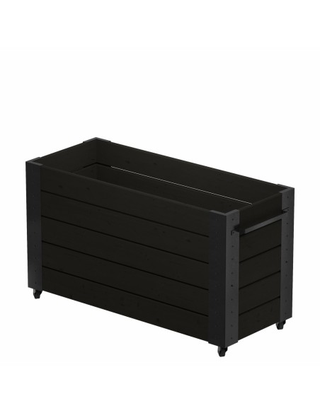Cubic blomsterkasse m/hjul - 120×50×70 cm