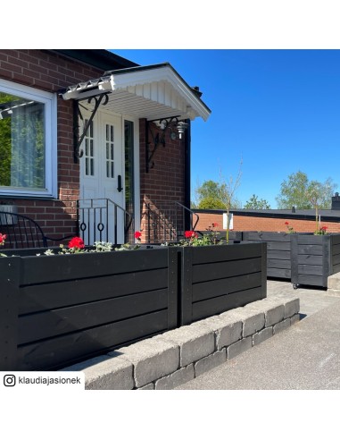 Cubic blomsterkasse m/hjul - 120×50×70 cm