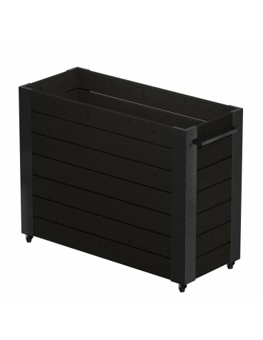 Cubic blomsterkasse m/hjul - 120×50×95 cm