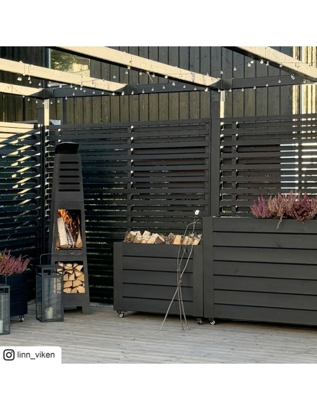 Cubic blomsterkasse m/hjul - 120×50×95 cm