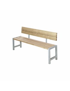 Plankebænk m/ryglæn - 176 cm - ThermoWood®