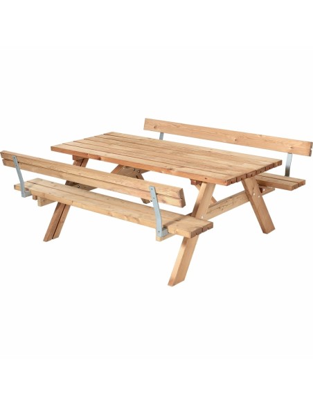 Bord/bænkesæt m/2 ryglæn - 177 cm - ThermoWood®