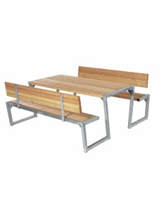 Zigma bord/bænkesæt m/2 ryglæn - 176 cm - ThermoWood®