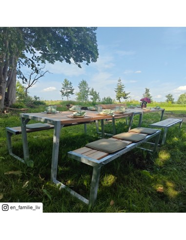Zigma bord/bænkesæt m/1 ryglæn - 392 cm -...