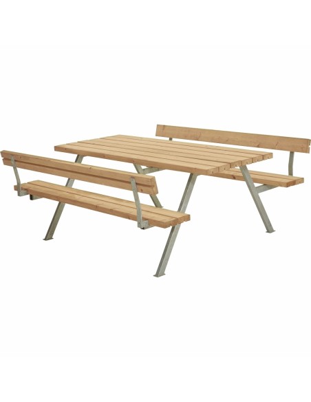 Alpha bord/bænkesæt m/2 ryglæn - 177 cm - ThermoWood®