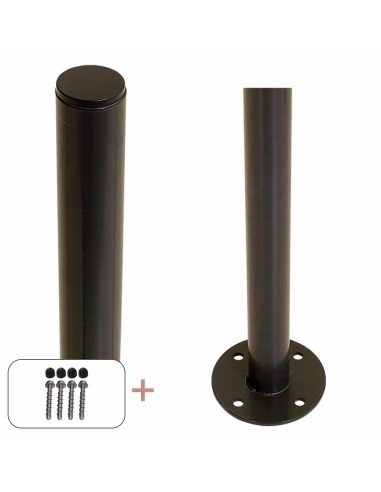 Stålstolpe rund m/fod - Ø42,4 mm×96 cm - inkl....