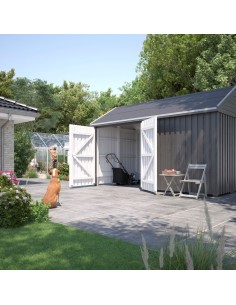 Classic Multi havehus 10 m² - 2 moduler m/dobbeltdør og...