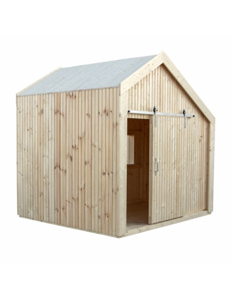 Cozy legehus - 184×208 cm m/bænk ubehandlet